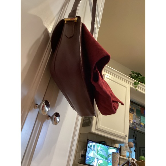 Cartier Crossbody Bag Leather Shoulder Bag Burgundy Designer Purse - Picture 14 of 16